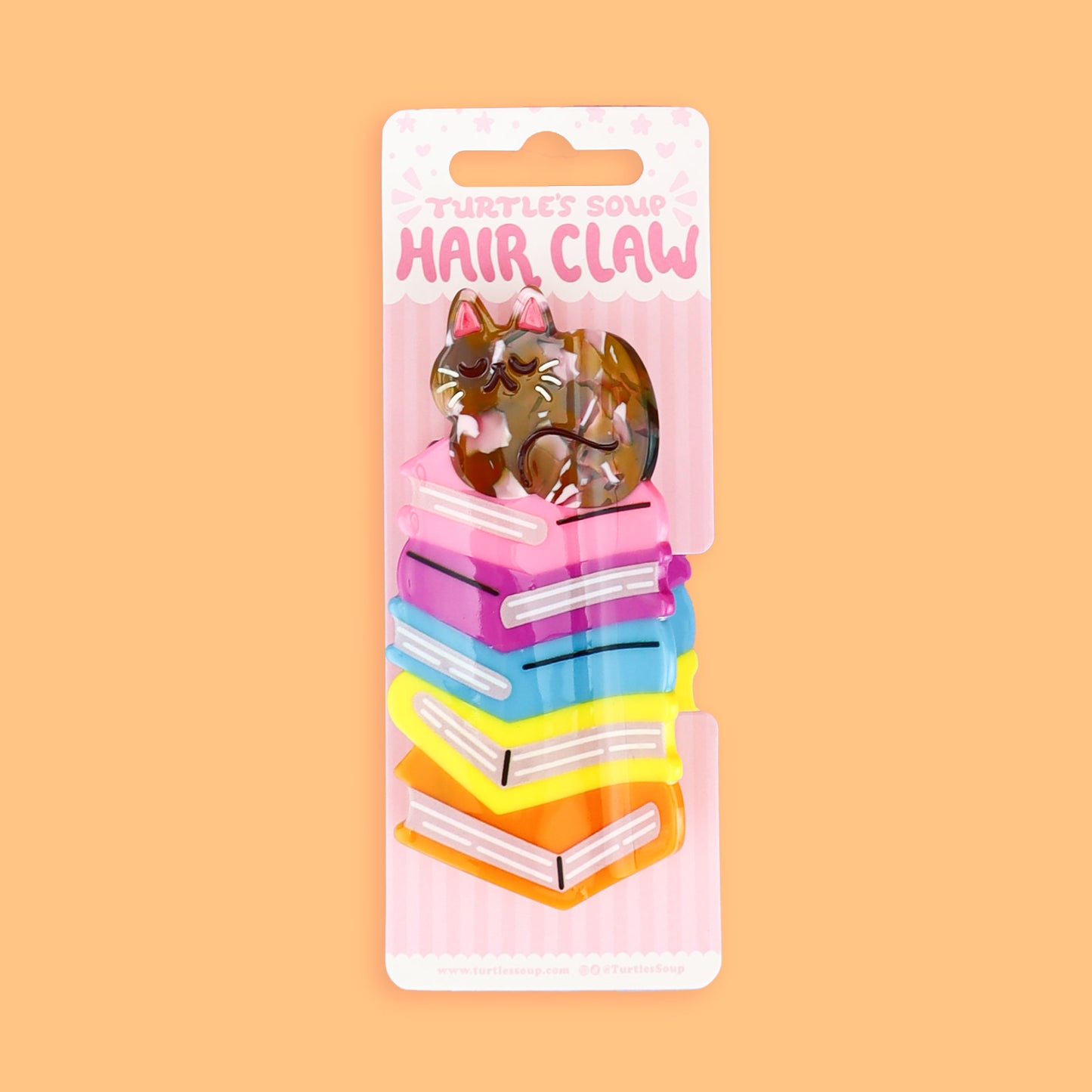 Book Stack Kitty Hair Claw
