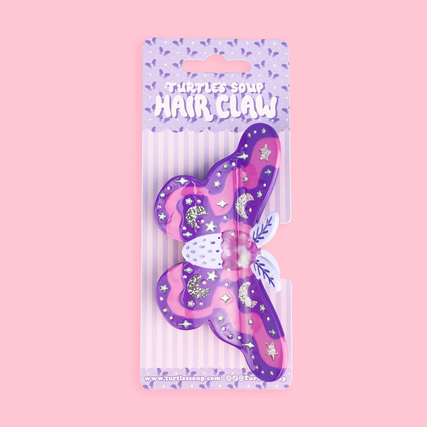 Pastel Moth Hair Claw