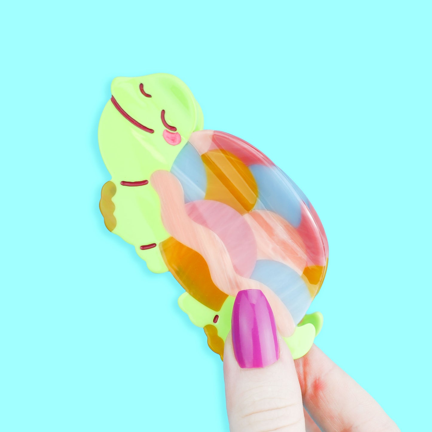 Colorful Turtle Hair Claw