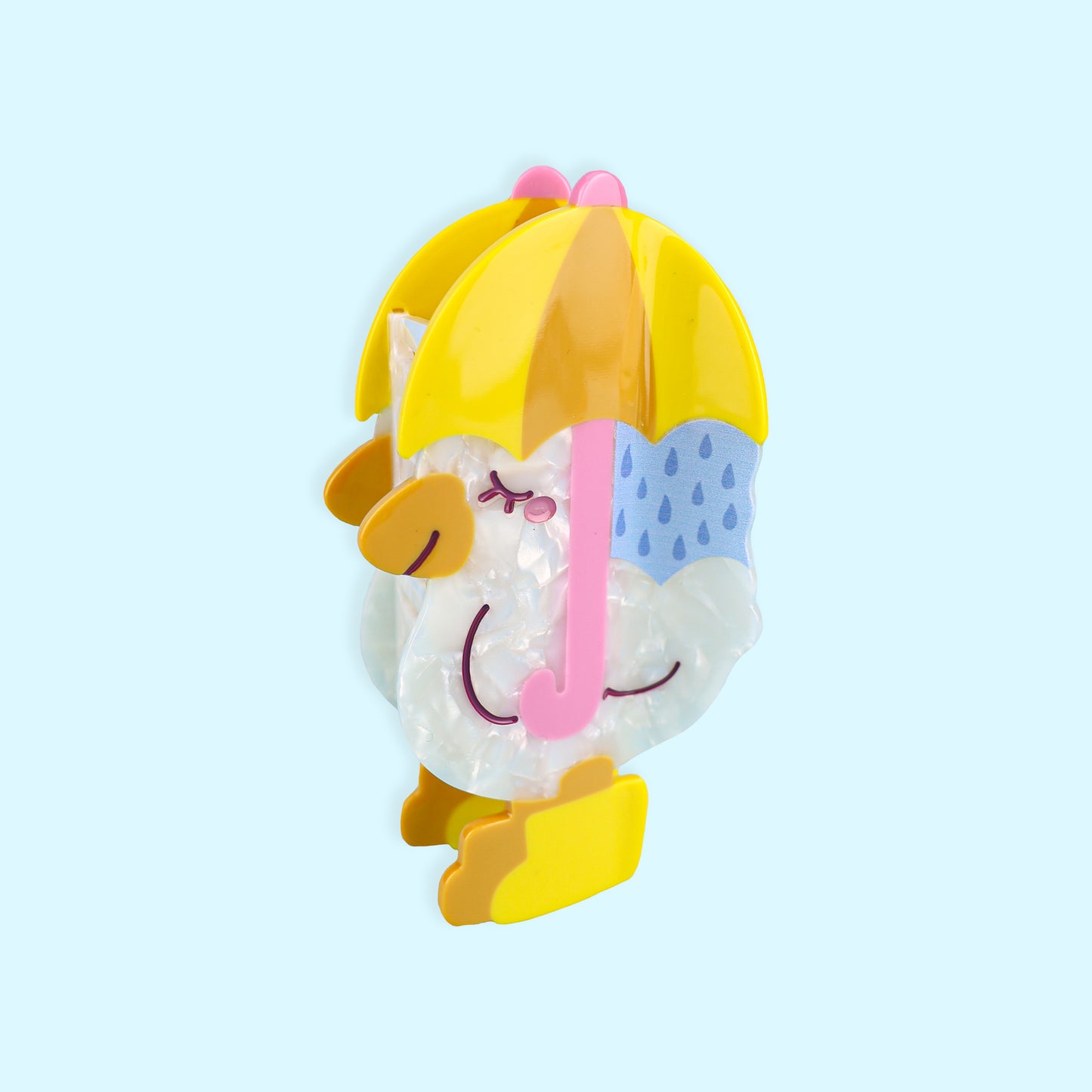 Goose and Umbrella Hair Claw