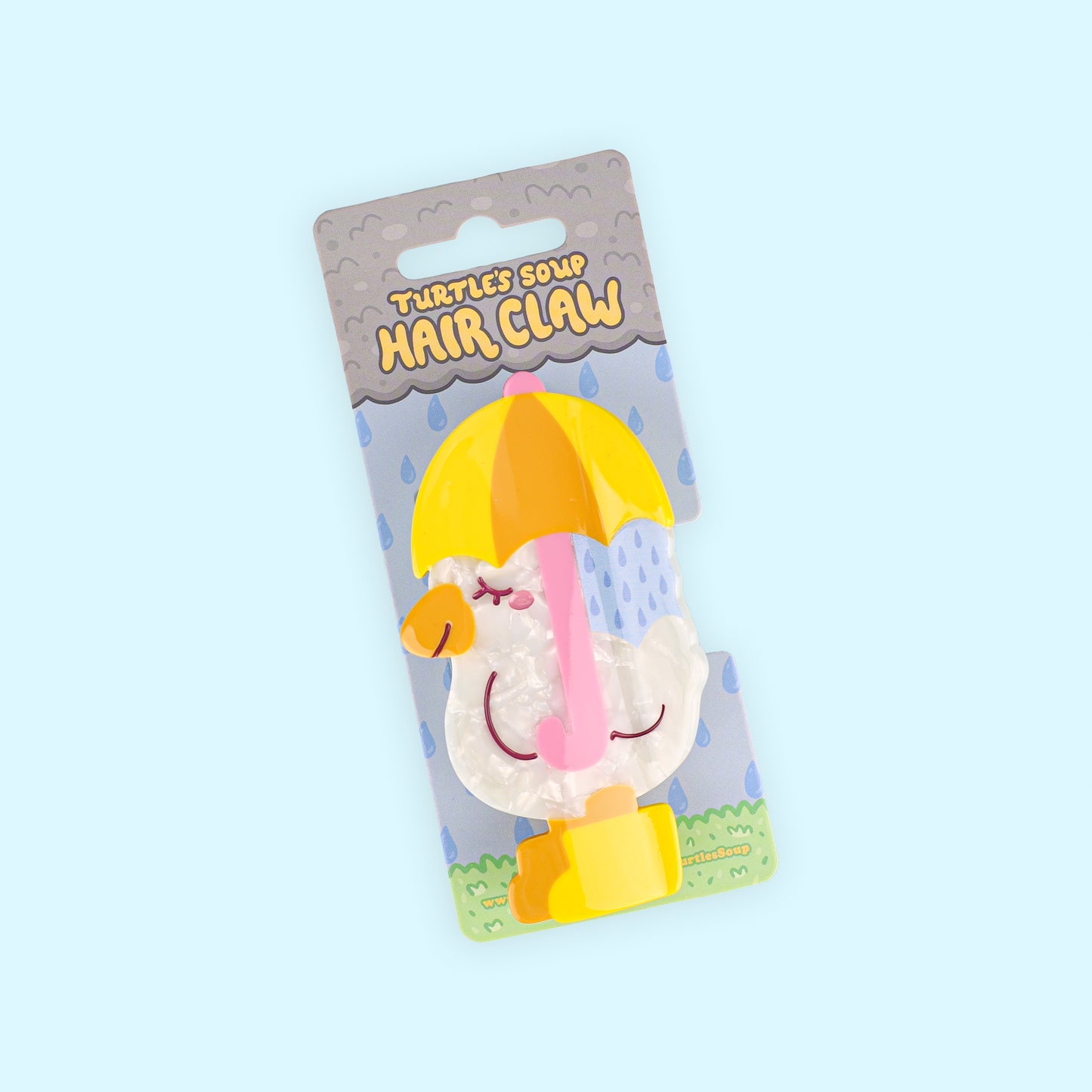 Goose and Umbrella Hair Claw