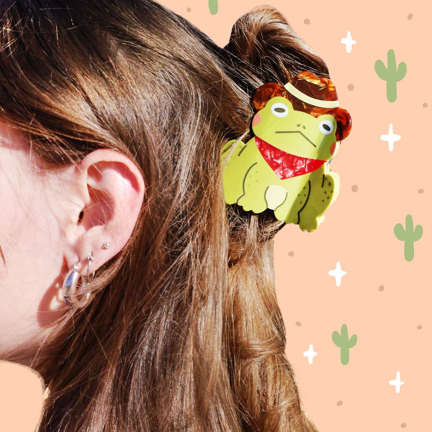 Cowboy Western Toad Hair Claw