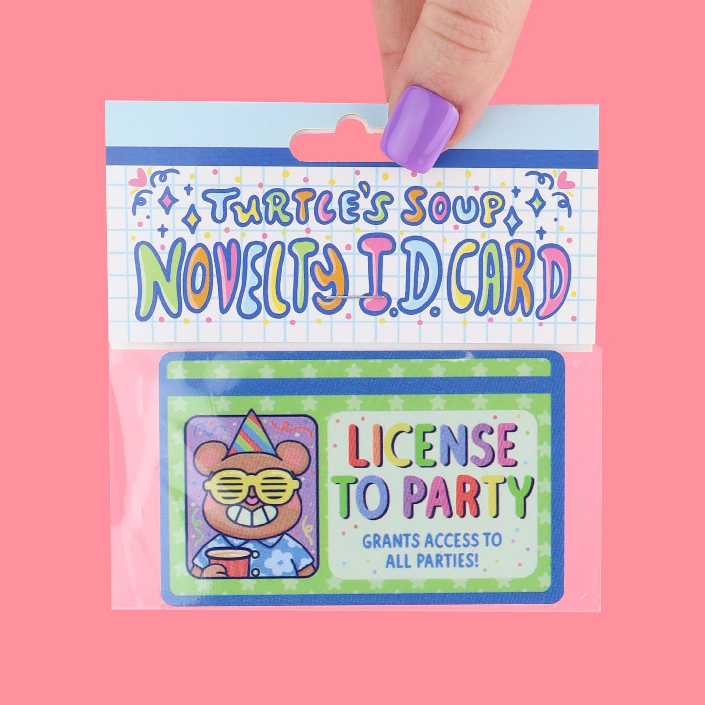 License to Party Bear Fake Drivers License