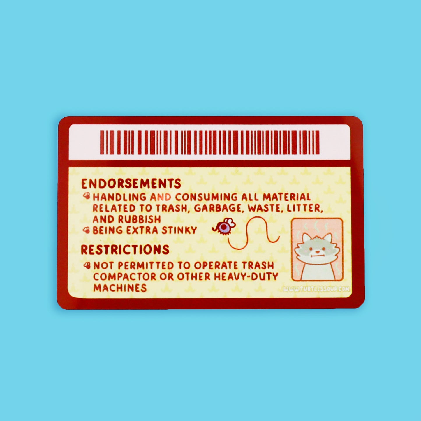 Trash Raccoon Fake Drivers License