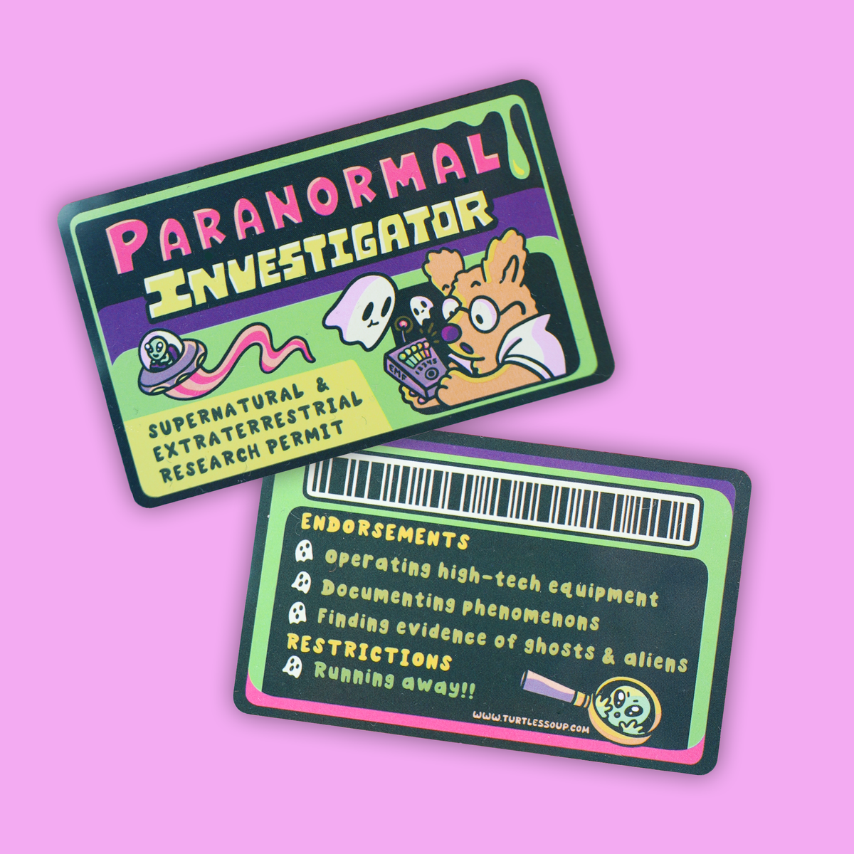 Paranormal Investigator Fake ID Card
