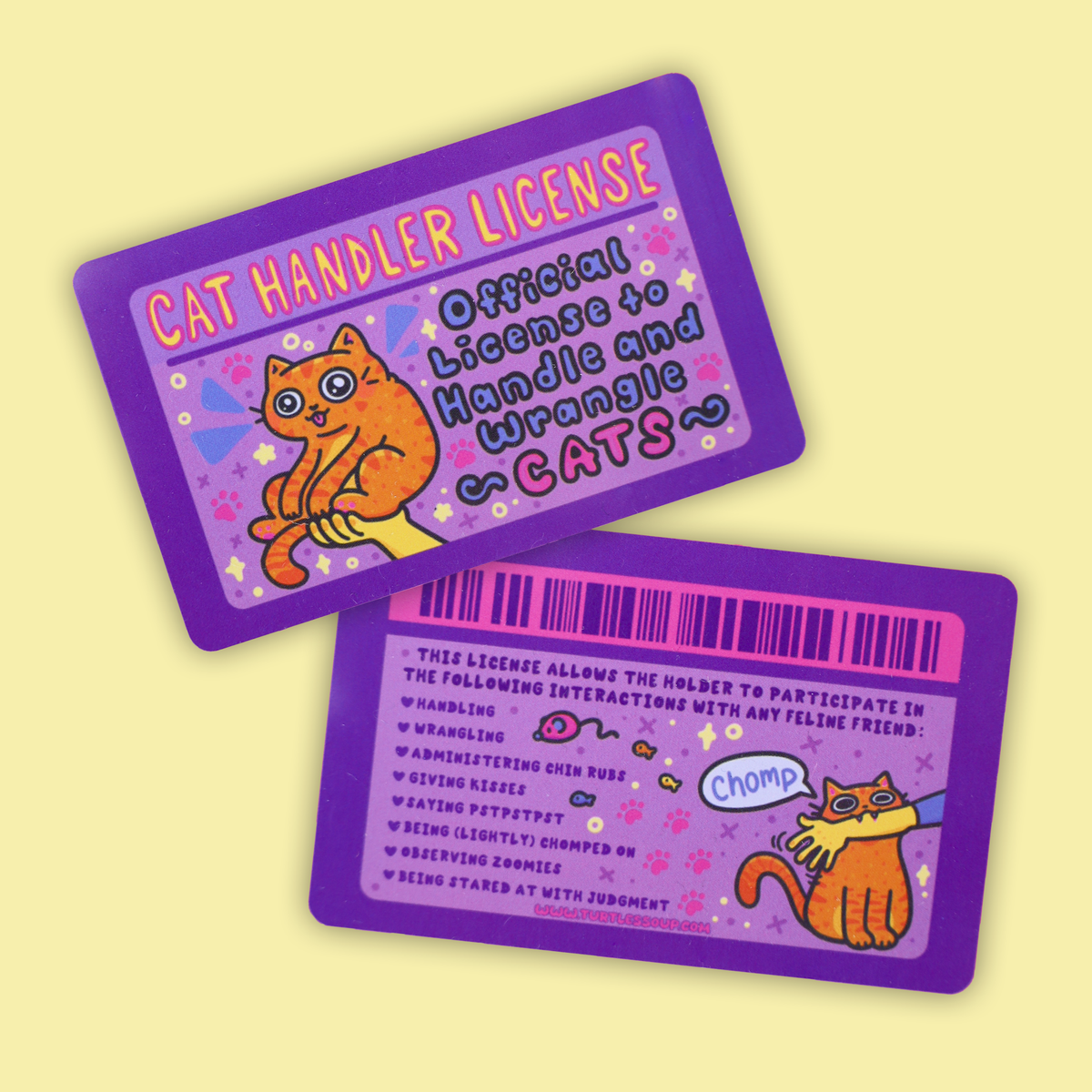 Cat Handler Fake License Card