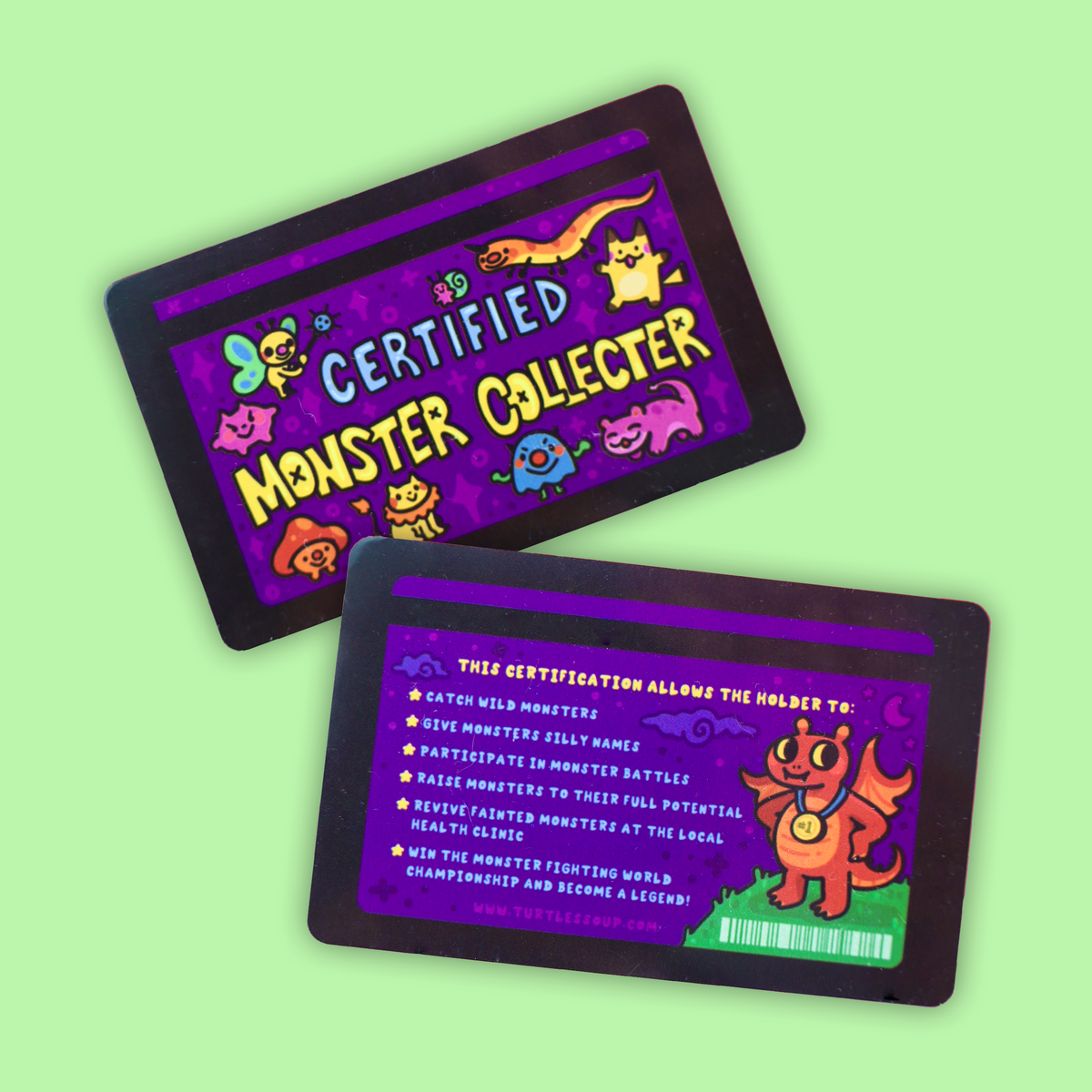 Certified Monster Collector Fake ID Card