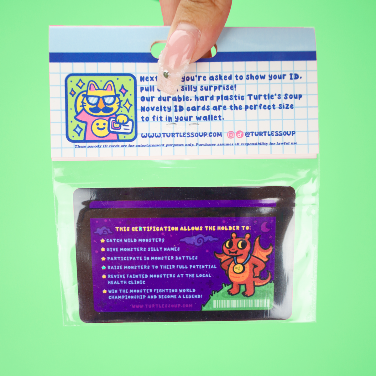 Certified Monster Collector Fake ID Card