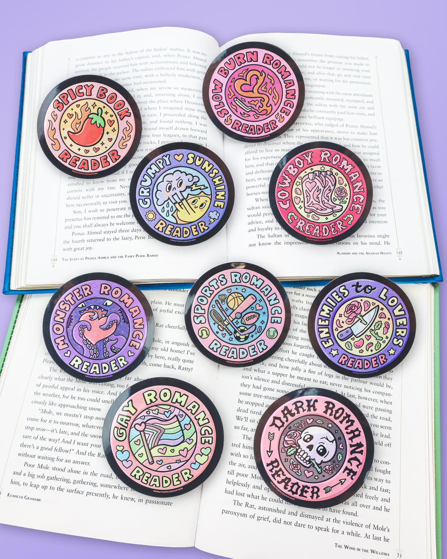 Enemies to Lovers Reader Sparkly Vinyl Sticker