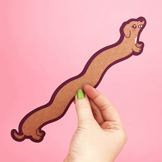 Weenie Dog Long Bookmark