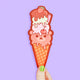 Ice Cream Bear Cone Long Vinyl Sticker