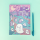photo of a notebook cover featuring a ghost graveyard