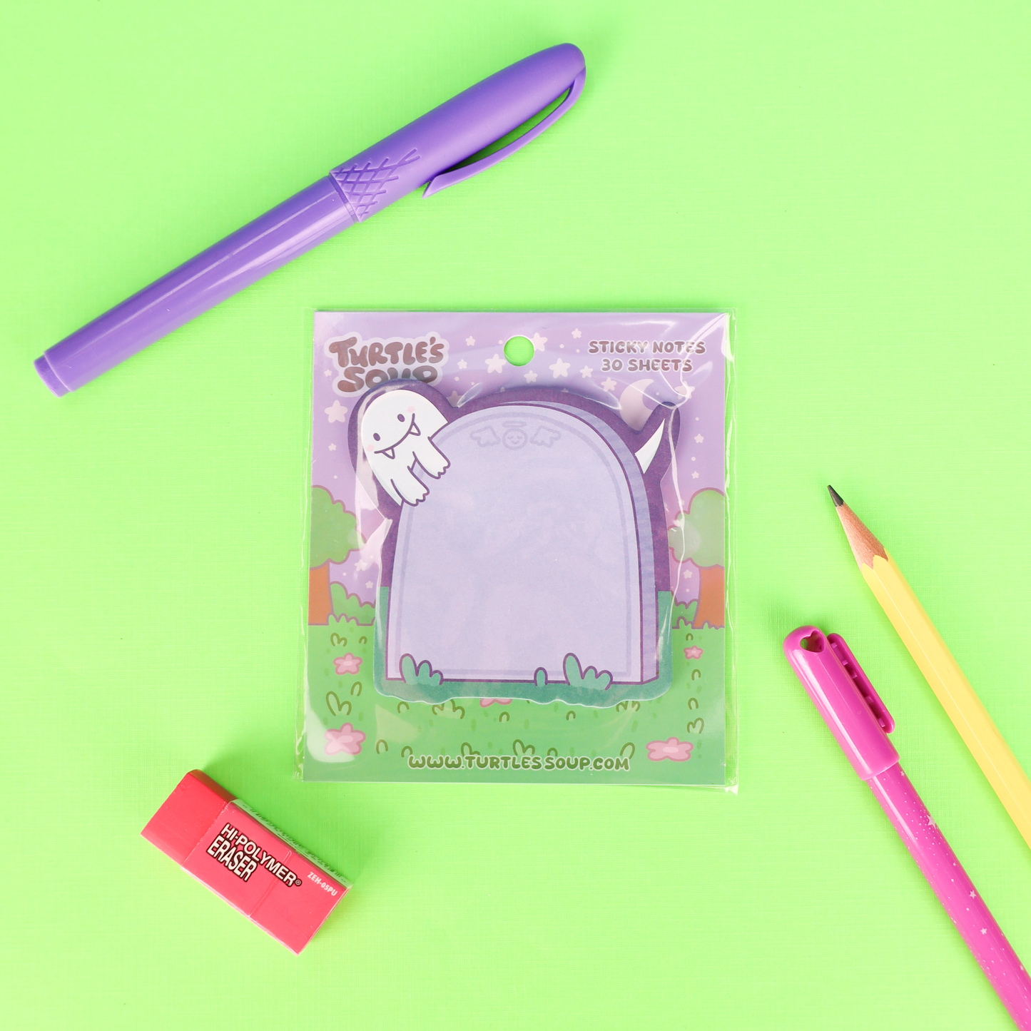 Cute Ghost Gravestone Sticky Note Pad