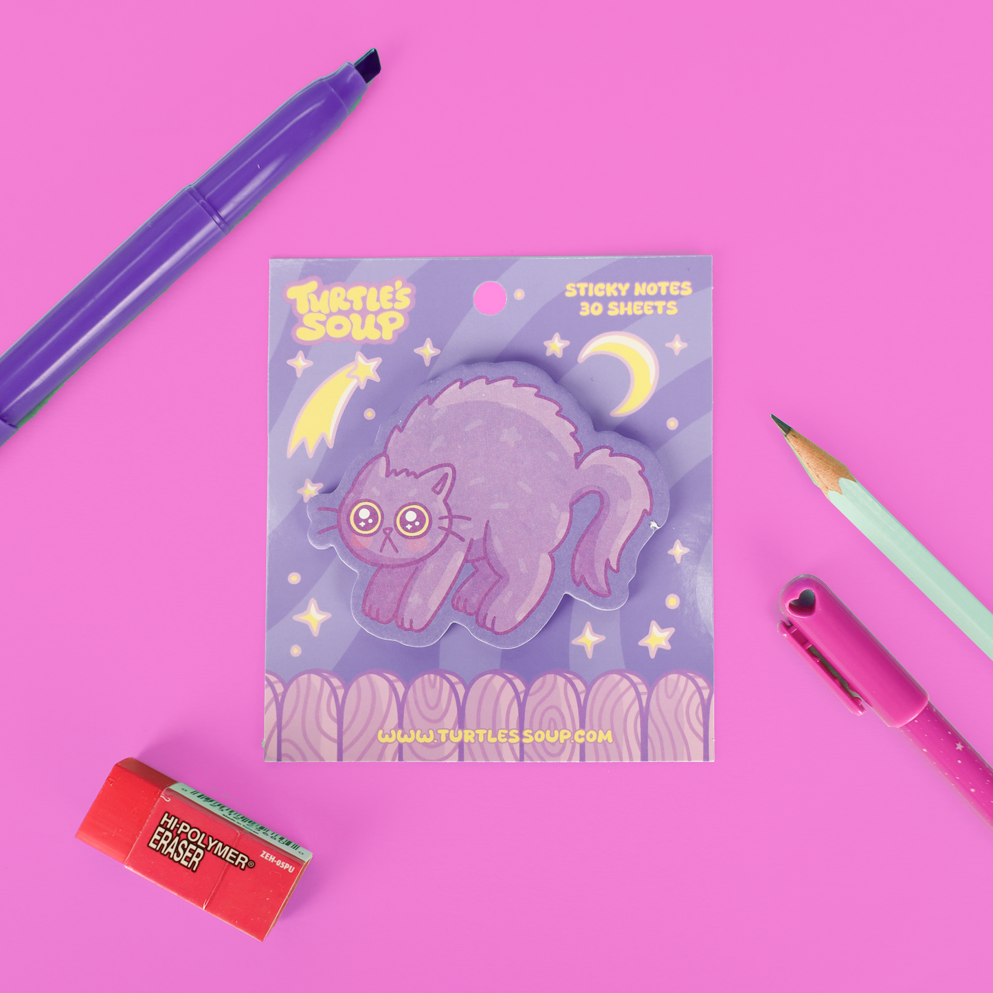 Scared Little Kitty Cat Sticky Note Pad