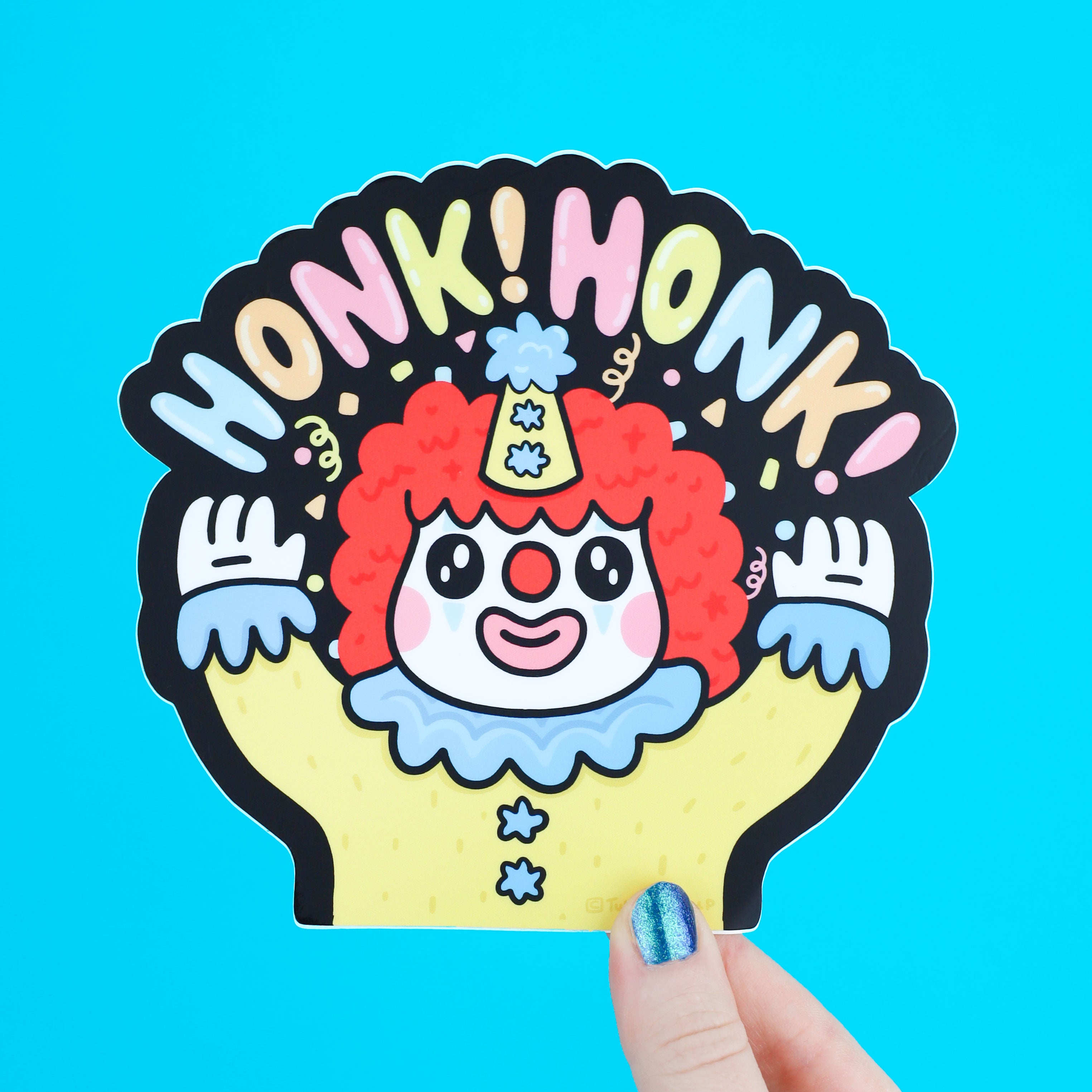 Honk Honk Clown Peek-a-Boo Vinyl Sticker – Turtle's Soup