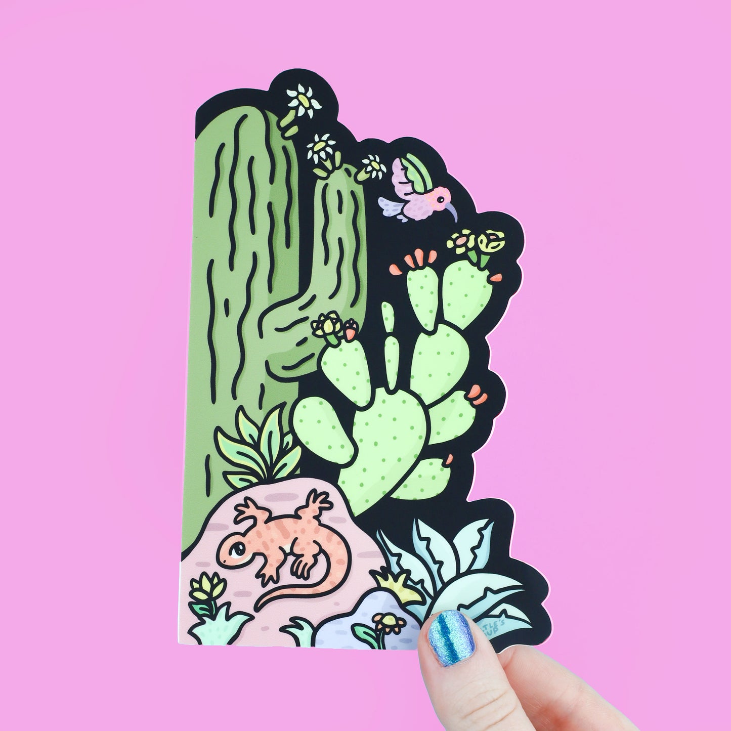 cactus peek a boo sticker
