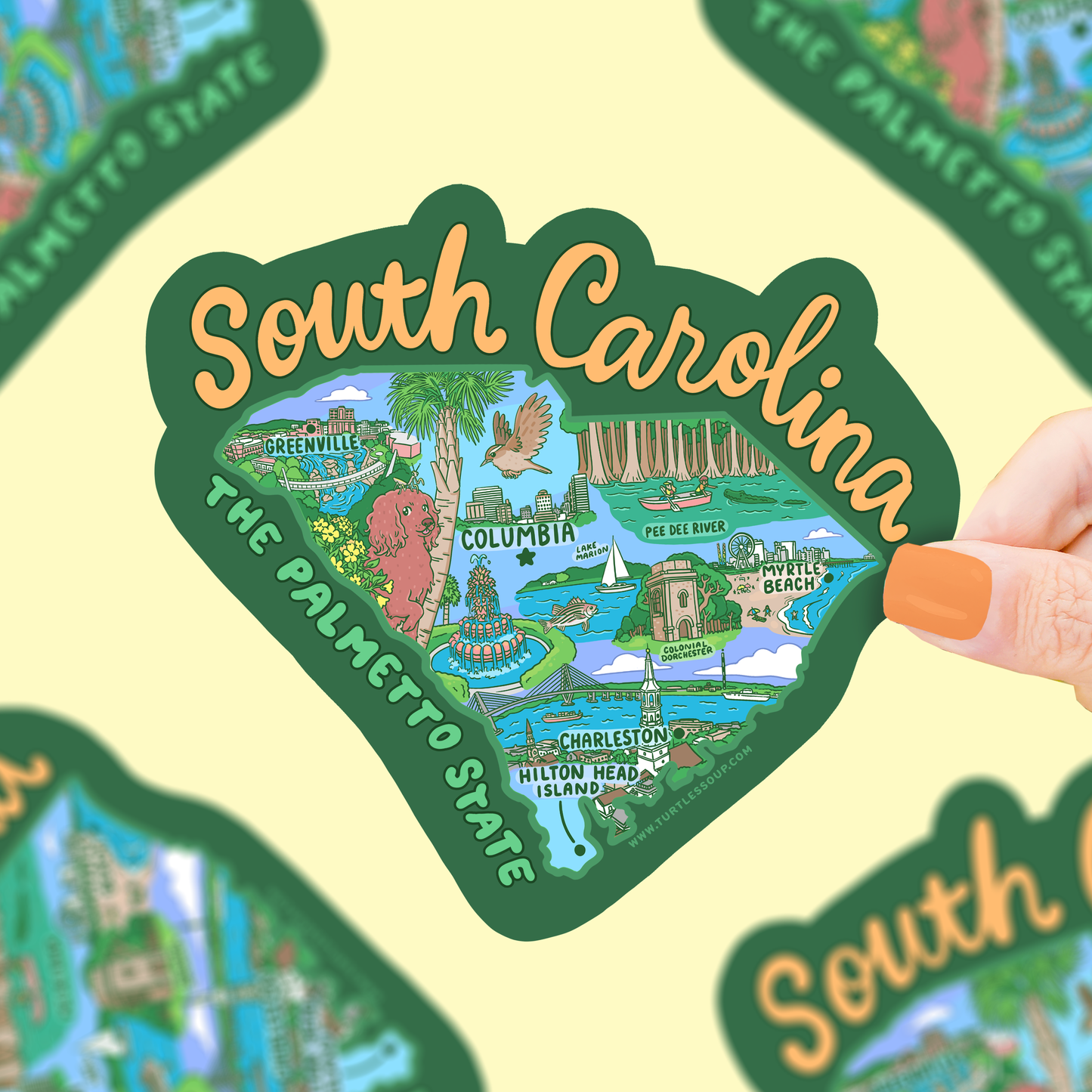 South Carolina State Vinyl Sticker