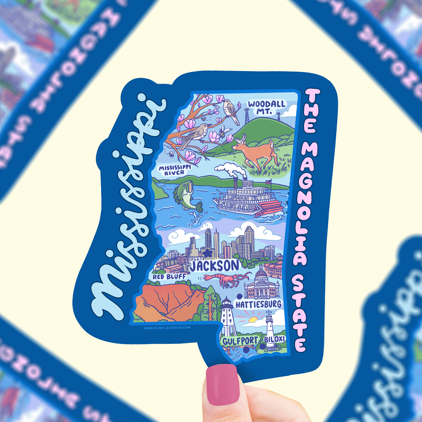 Mississippi State Vinyl Sticker