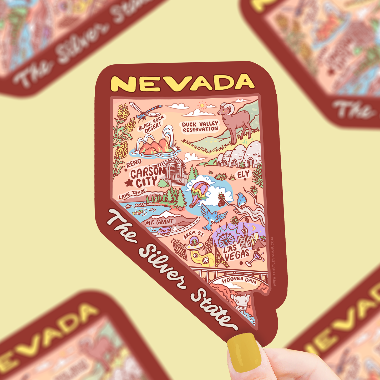 Nevada State Vinyl Sticker