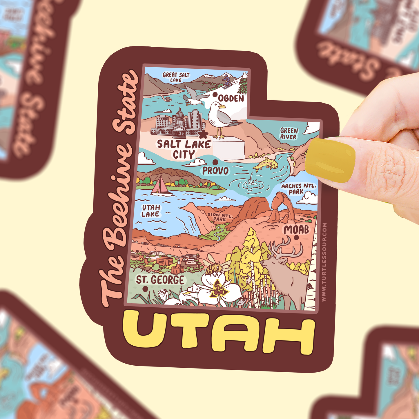 Utah State Vinyl Sticker