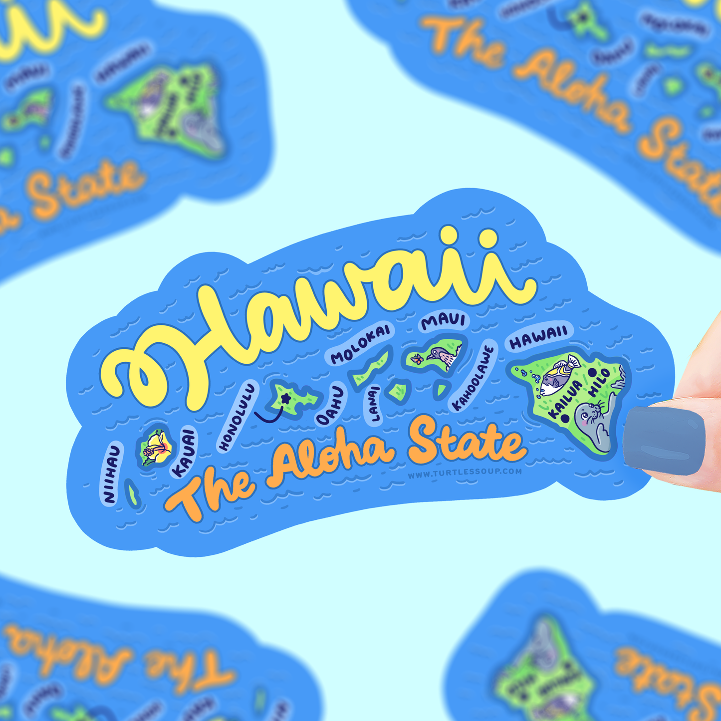 Hawaii State Vinyl Sticker