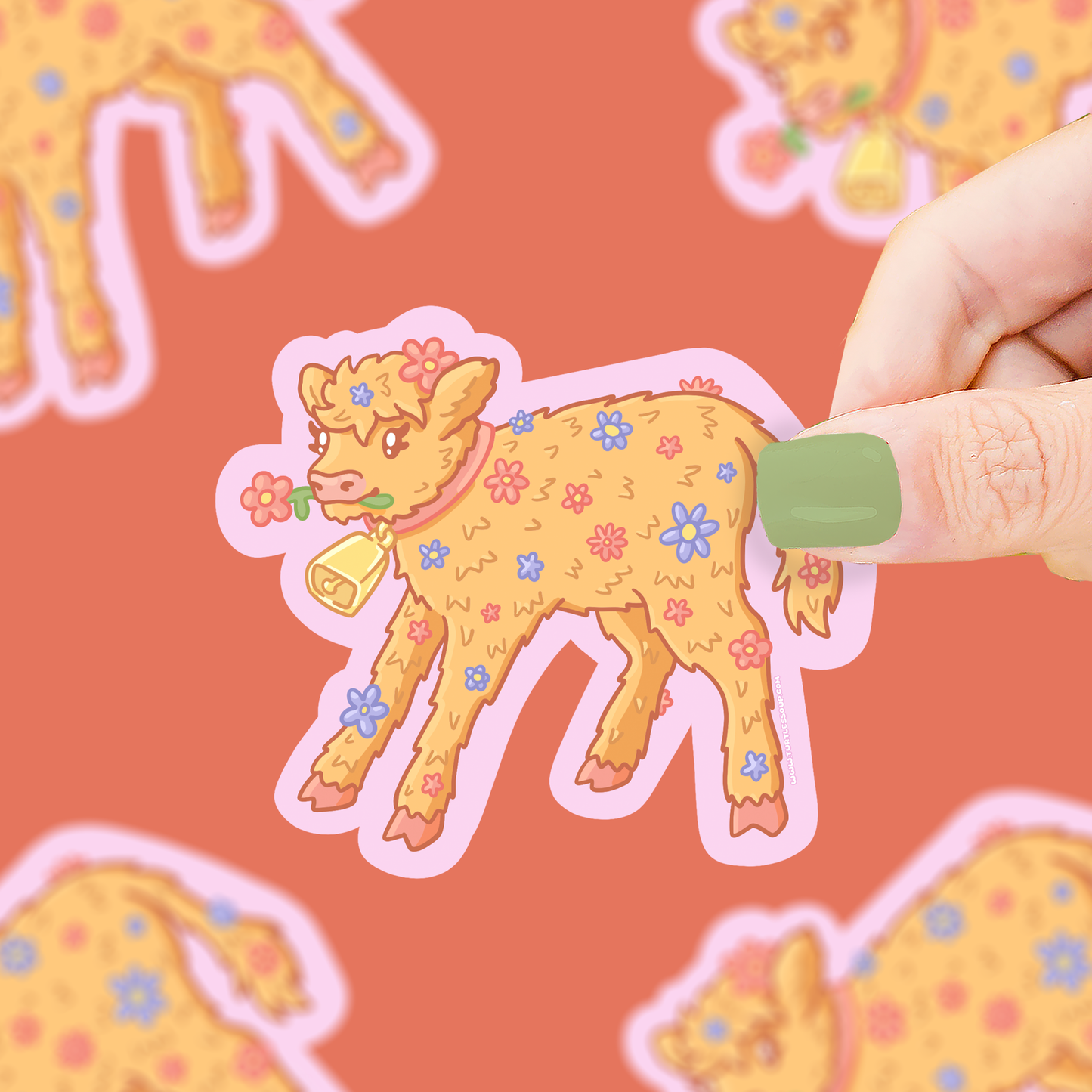 Highland Calf Vinyl Sticker