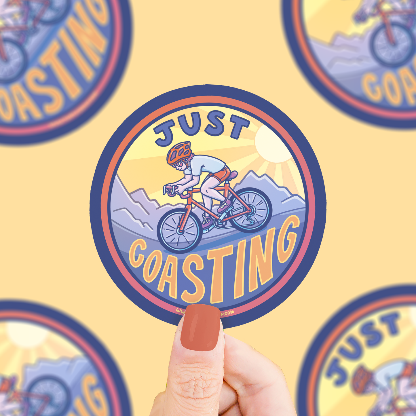 Just Coasting Vinyl Sticker