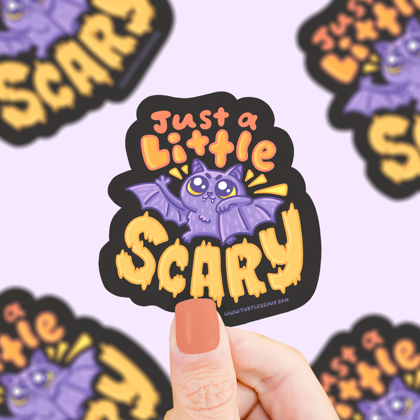 Just a Little Scary Bat Vinyl Sticker
