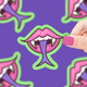 Witch Doll Lips Vinyl Sticker