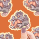 Trash Animal Pumpkin Feast Vinyl Sticker