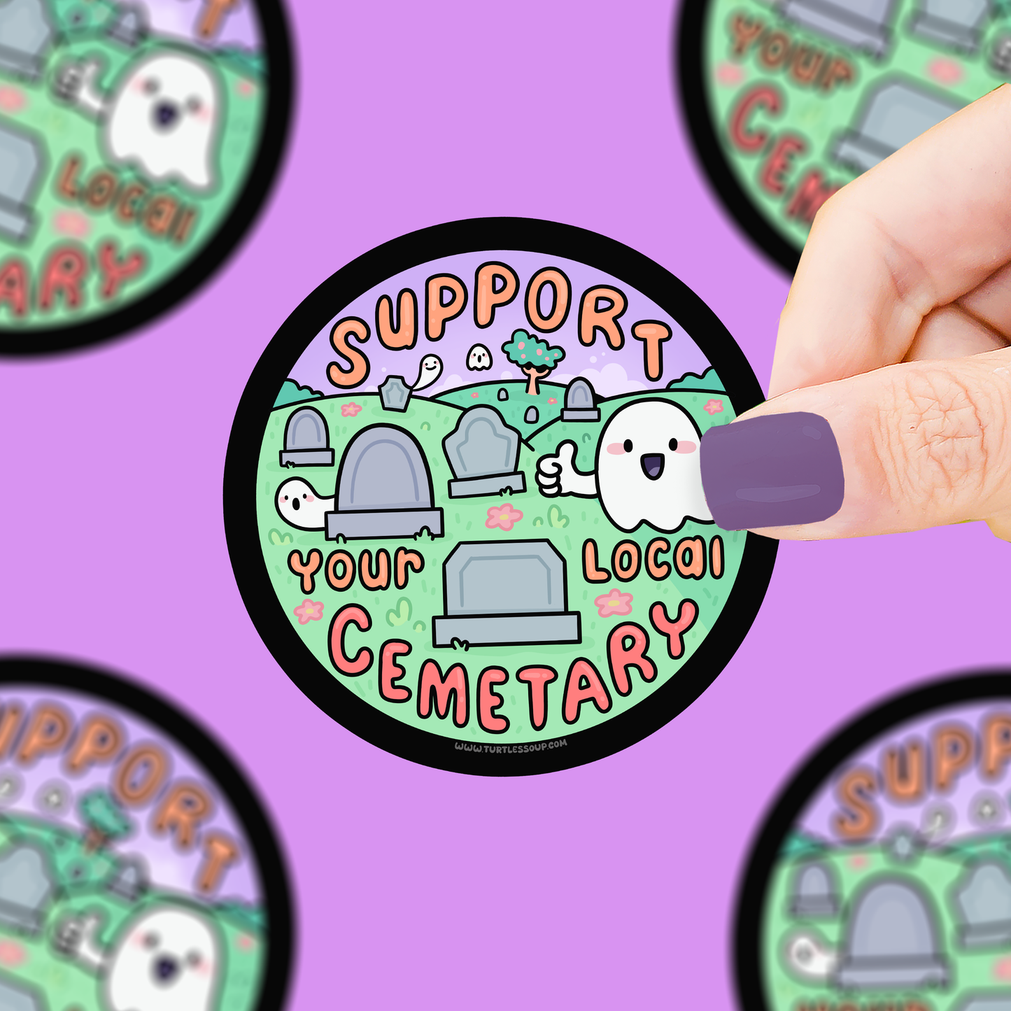 Support Cemetery Vinyl Sticker