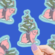 Winter Wildlife Christmas Vinyl Sticker