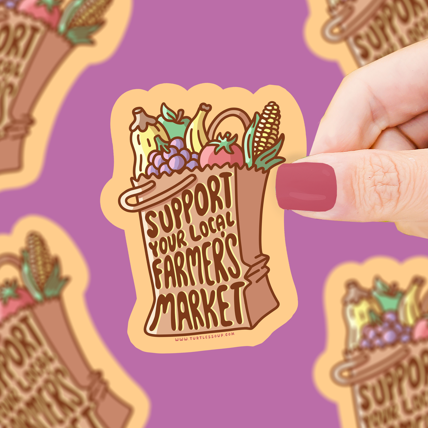 Support Farmers Market Vinyl Sticker