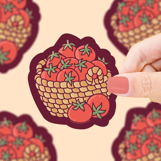 Tomato Basket Vinyl Sticker