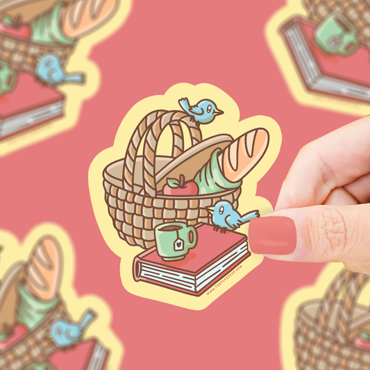 Picnic Basket Vinyl Sticker