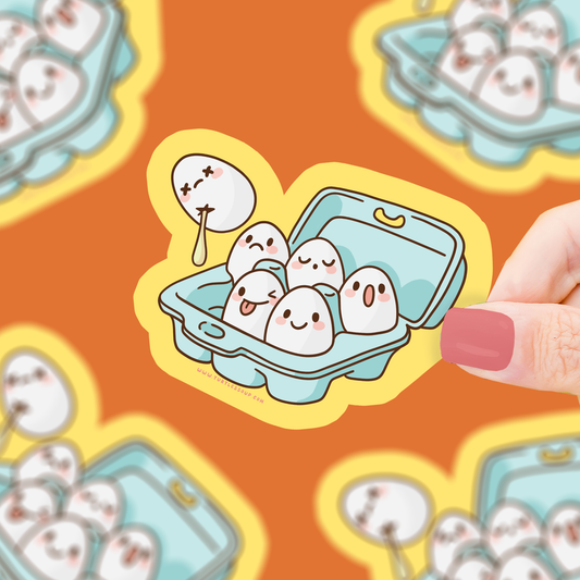 Egg Carton Vinyl Sticker