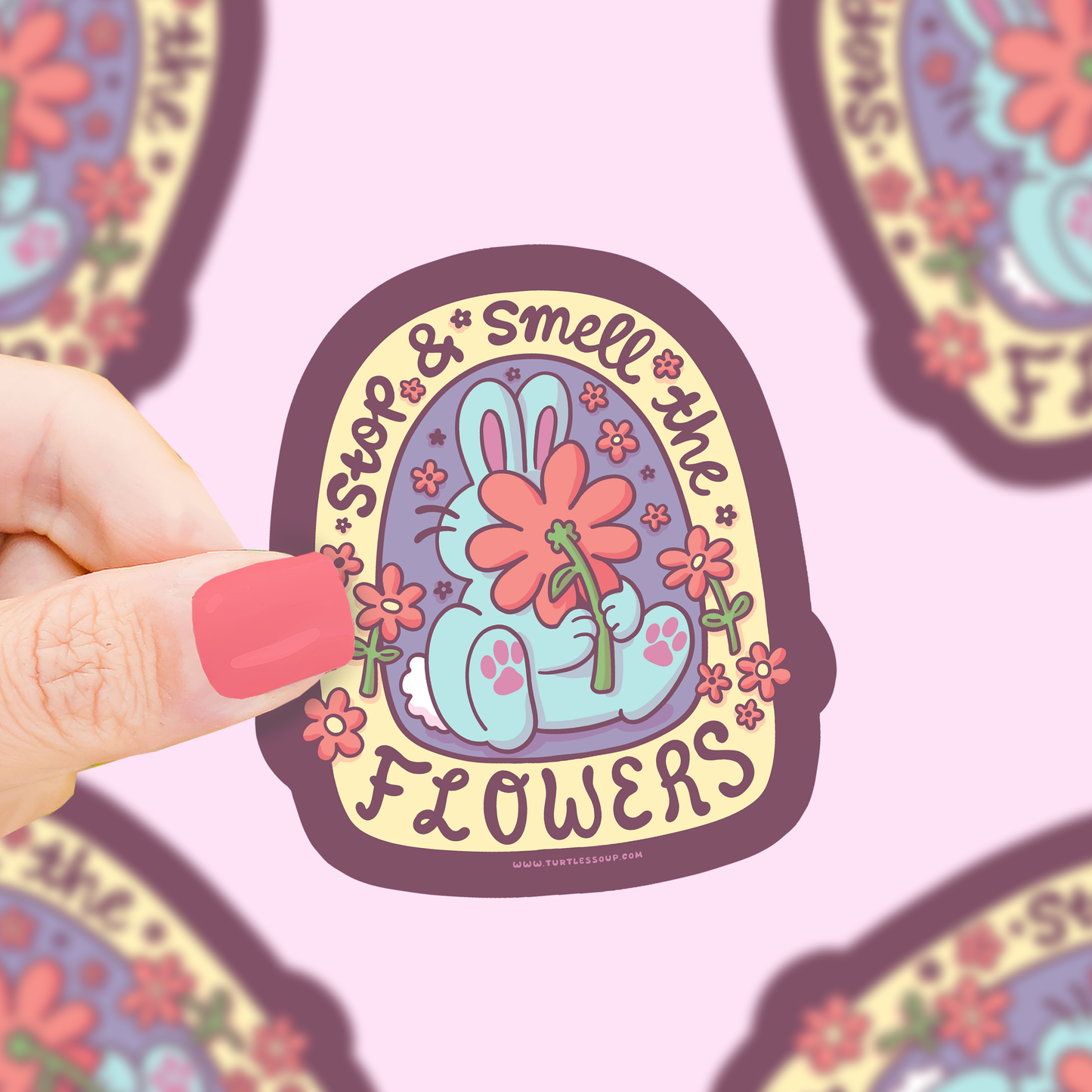 Stop and Smell the Flowers Vinyl Sticker