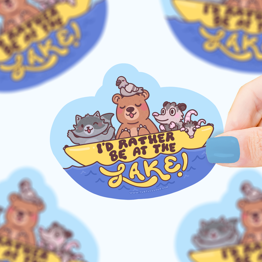 Rather Be at the Lake Vinyl Sticker