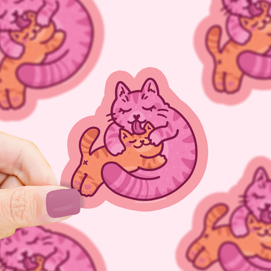 Mama Cat Kitty Vinyl Sticker