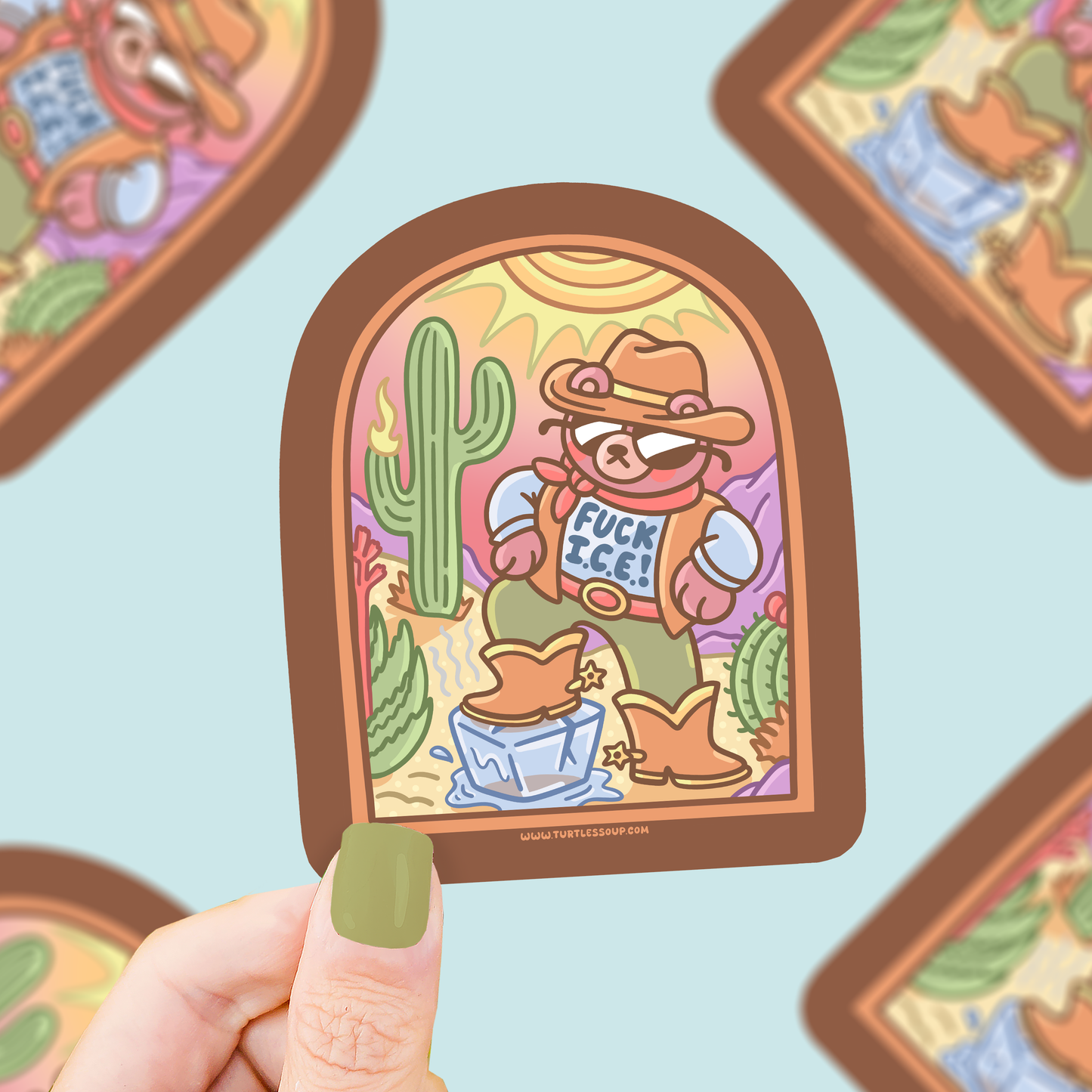 Ice Melts In The Desert Vinyl Sticker