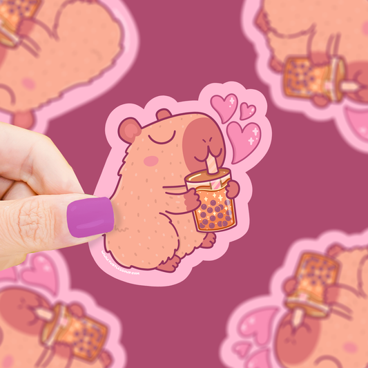 Capyboba Vinyl Sticker