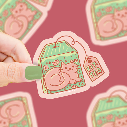 Kittea Teabag Vinyl Sticker