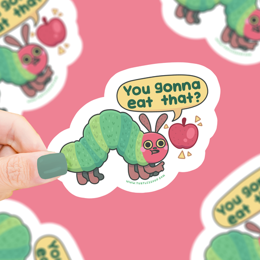 Ravenous Caterpillar Vinyl Sticker