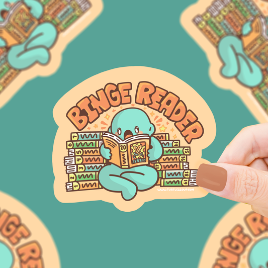 Binge Reader Vinyl Sticker