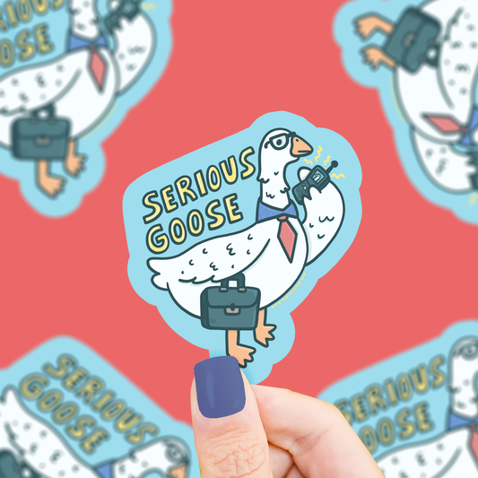 Serious Goose Vinyl Sticker