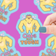 Cute But Tough Vinyl Sticker