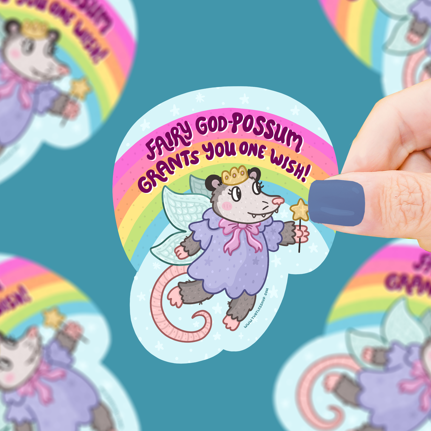Fairy God-Possum Vinyl Sticker
