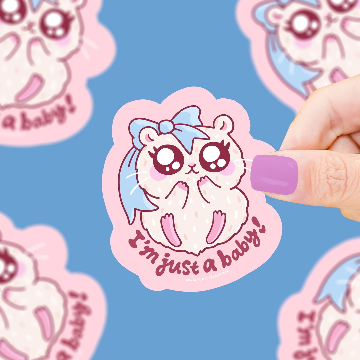 Just a Baby Hamster Vinyl Sticker
