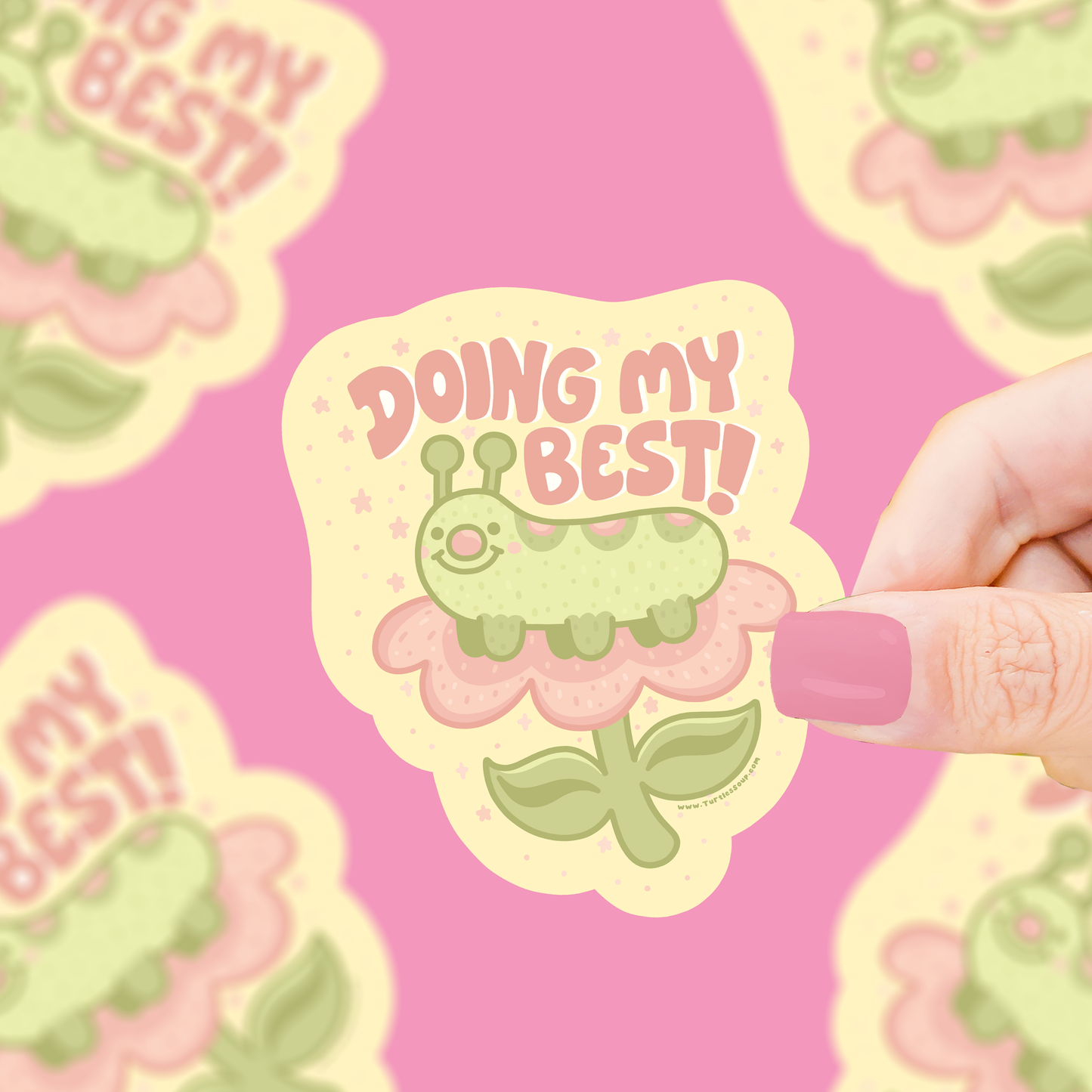 Doing My Best Caterpillar Vinyl Sticker