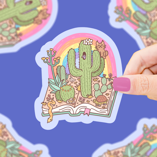 Desert Book Vinyl Sticker